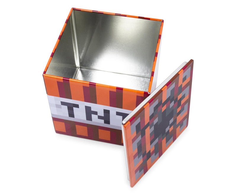 Minecraft TNT 4-Inch Tin Storage Box Cube Organizer with Lid | Basket Container, Cubby Cube Closet Organizer, Home Decor Playroom Accessories | Video Game Toys, Gifts and Collectibles - Image 3